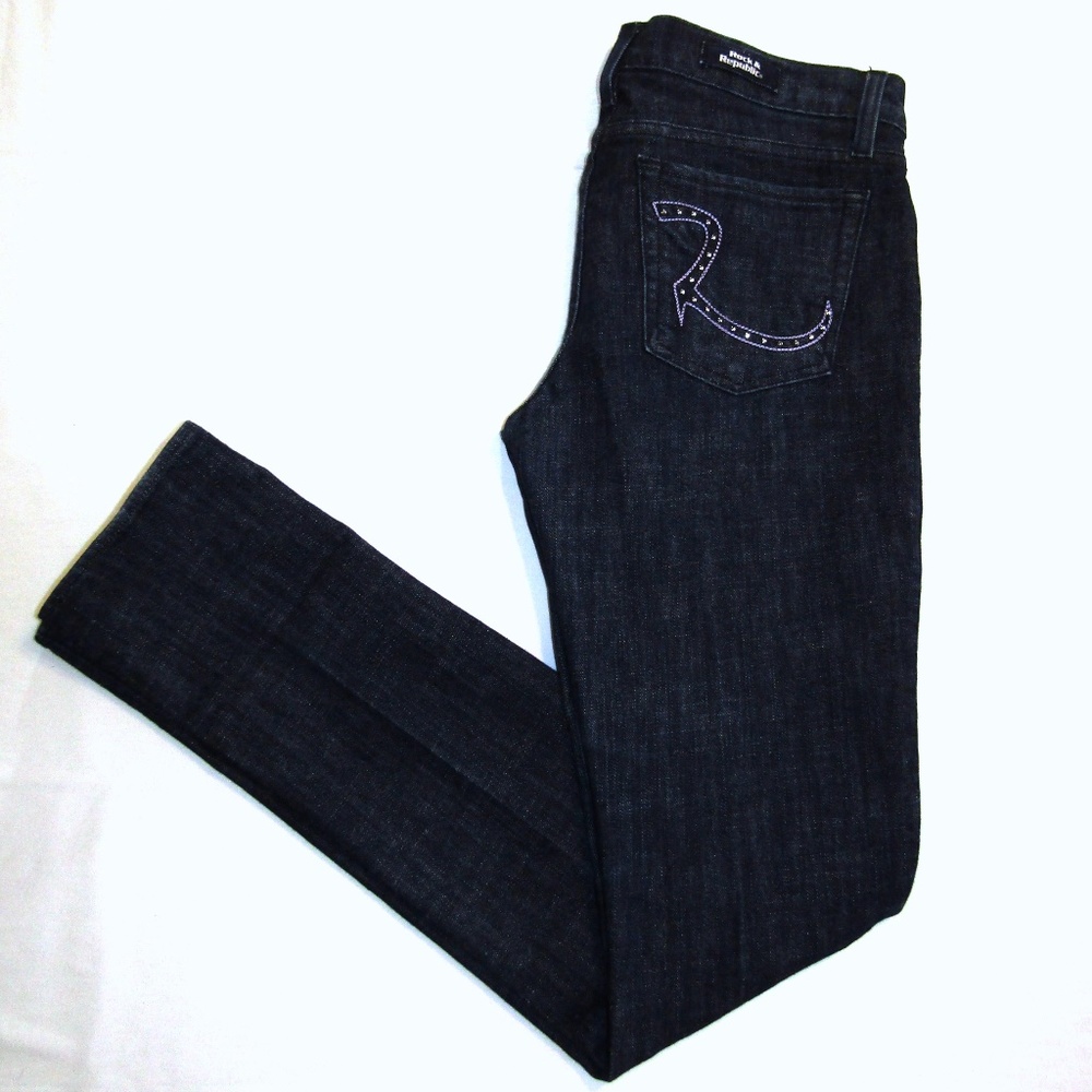 Rock & Republic "Berlin" Dark Wash Skinny Jeans